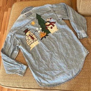 Vintage Milano Bay denim top women’s sz S